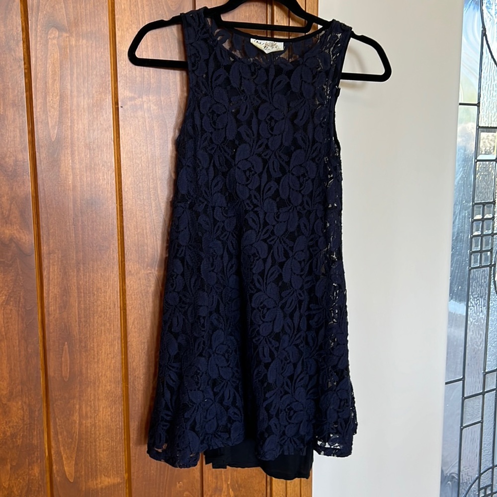 Free People Blue Lace Dress with slip